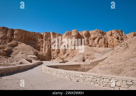 Louxor, Egypte - décembre 26 2023 : la célèbre Vallée des Rois est l'emplacement des tombes des pharaons Banque D'Images