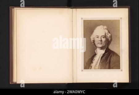 Production photographique d'un portrait de Christoph Willibald Gluck par Carl Jaeger, Anonyme, d'après Carl Jaeger, c. 1865 - c. 1875 photographie support photographique compositeur d'estampes albumen Banque D'Images
