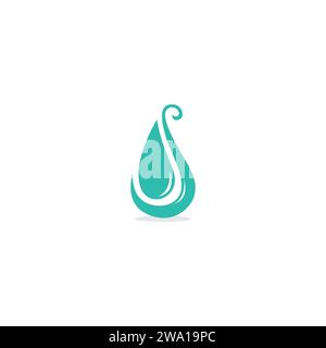 Logo S Water Design simple et propre Illustration de Vecteur