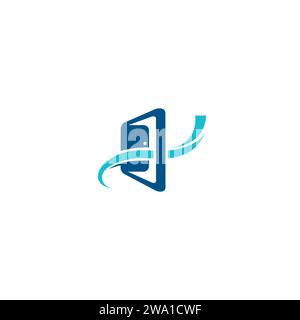 logo open door. Illustration vectorielle de porte Illustration de Vecteur