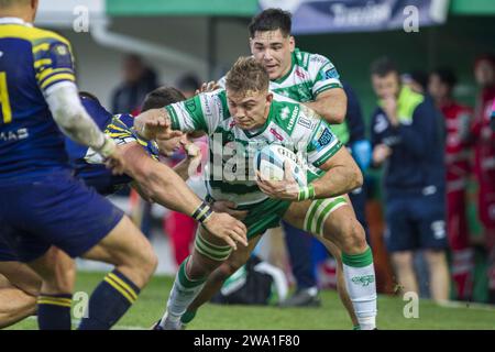 Trévise, Italie. 30 décembre 2023. Lorenzo Cannone lors de Benetton Treviso vs Zebre Parma, match du championnat Uni de rugby à Trévise, Italie, décembre 30 2023 crédit : Agence de photo indépendante/Alamy Live News Banque D'Images