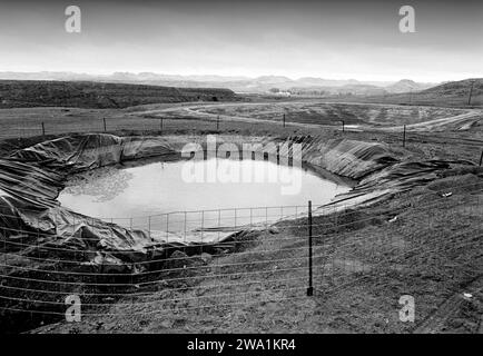 Développement du méthane des gisements de charbon, WY Banque D'Images