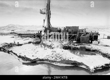 Développement du méthane des gisements de charbon, WY Banque D'Images