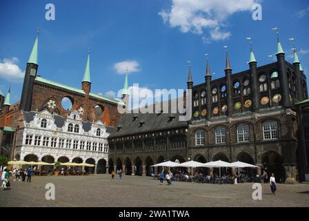 Hôtel de ville, Lubeck, Allemagne de l'est Banque D'Images