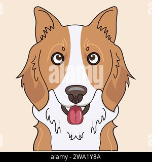 Conception vectorielle de chien husky illustration vectorielle de tête de chien husky conception isolée Illustration de Vecteur