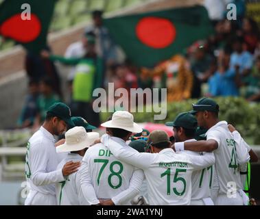 Bangladesh Test haie avant la 2e journée de test Bangladesh-Nouvelle-Zélande au Sher-e-Bangla National Cricket Stadium, Mirpur, Dhaka, Bangladesh, 08, Banque D'Images