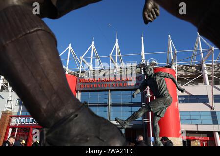 Middlesbrough, Royaume-Uni. 26 décembre 2023. Une vue générale du stade avant le match du championnat Sky Bet Middlesbrough vs Coventry City au Riverside Stadium, Middlesbrough, Royaume-Uni, le 1 janvier 2024 (photo de Nigel Roddis/News Images) à Middlesbrough, Royaume-Uni le 12/26/2023. (Photo Nigel Roddis/News Images/Sipa USA) crédit : SIPA USA/Alamy Live News Banque D'Images