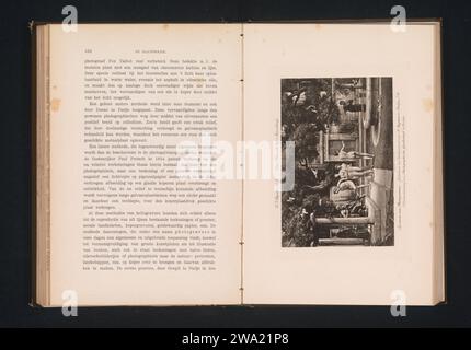 Reproduction d'une visite à Aesculaap par Edward Poynter, Rimmer van der Meulen (possible), d'après Edward John Poynter (SIR), c. 1887 - dans ou avant 1892 impression photomécanique papier de Berlin non agressive, amicale ou neutre activités et relations d'Aesculapius Banque D'Images