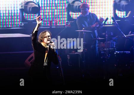 Le légendaire groupe Pulp revient au Hogmanay 2023 d'Édimbourg pour son 30e anniversaire, dirigé par Jarvis Cocker, le 31 décembre 2023 © Chantal Guevara. Tous droits réservés. Banque D'Images