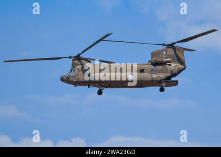 Boeing CH-47D Chinook de la Greece Air Force à Tanagra Banque D'Images