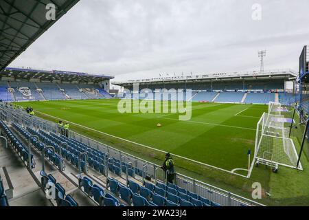 Portsmouth, Royaume-Uni. 01 janvier 2024. Vue au sol à l'intérieur du stade pendant le match EFL League One de Portsmouth FC v Stevenage FC à Fratton Park, Portsmouth, Angleterre, Royaume-Uni le 1 janvier 2024 Credit : Every second Media/Alamy Live News Banque D'Images