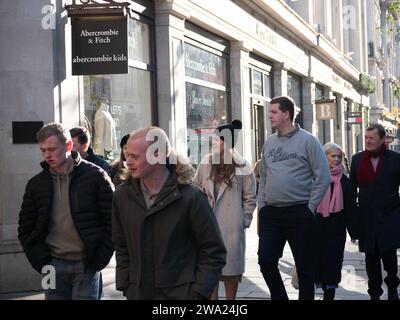 Regent Street, Londres, Royaume-Uni. Abercrombie et Fitch, magasin de vêtements Abercrombie & Fitch dans le centre de Londres Banque D'Images