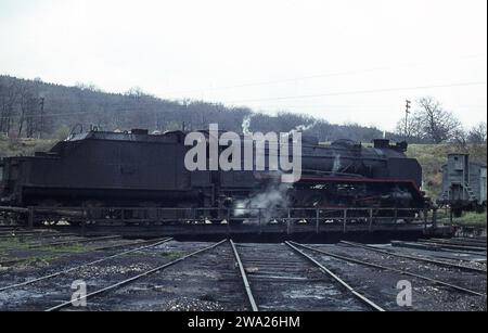 Voyage de 12 jours en France, en Espagne et au Portugal photographiant des machines à vapeur. Avril 1971 Banque D'Images