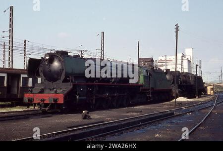 Voyage de 12 jours en France, en Espagne et au Portugal photographiant des machines à vapeur. Avril 1971 Banque D'Images
