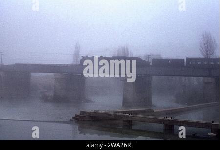 Voyage de 12 jours en France, en Espagne et au Portugal photographiant des machines à vapeur. Avril 1971 Banque D'Images