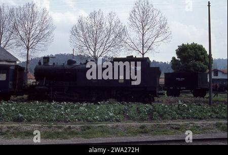 Voyage de 12 jours en France, en Espagne et au Portugal photographiant des machines à vapeur. Avril 1971 Banque D'Images