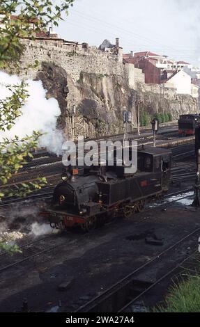 Voyage de 12 jours en France, en Espagne et au Portugal photographiant des machines à vapeur. Avril 1971 Banque D'Images