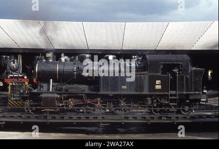 Voyage de 12 jours en France, en Espagne et au Portugal photographiant des machines à vapeur. Avril 1971 Banque D'Images