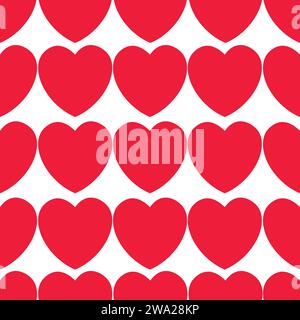 Love Heart Seamless Pattern. Modèle pour la Saint Valentin, carte ou affiche de fête des mères, fond de site Web ou tissu Illustration de Vecteur