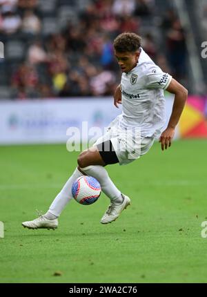 Parramatta, Australie. 01 janvier 2024. Daniel Peter de Silva du Macarthur FC vu en action lors du match de la saison 10 de la A-League 2023/24 entre Western Sydney Wanderers FC et Macarthur FC au CommBank Stadium. Score final ; Western Sydney Wanderers FC 3:1 Macarthur. Crédit : SOPA Images Limited/Alamy Live News Banque D'Images