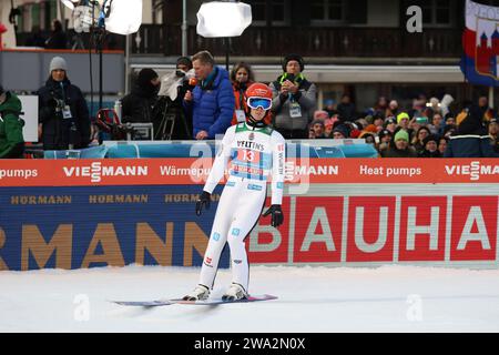 Garmisch Partenkirchen, Allemagne. 01 janvier 2024. Stephan Leyhe (SC Willingen) beim Neujahrsskispringen Garmisch-Partenkirchen crédit : dpa/Alamy Live News Banque D'Images