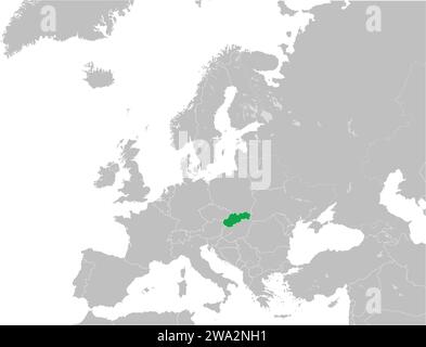 Carte de localisation de la RÉPUBLIQUE SLOVAQUE, EUROPE Illustration de Vecteur