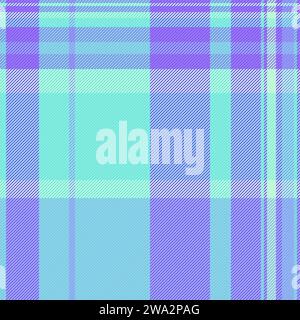 Fond de texture textile de tissu tartan à carreaux avec un contrôle vectoriel de motif sans couture dans les couleurs sarcelle et indigo. Illustration de Vecteur