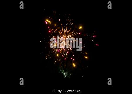 Feux d'artifice le réveillon du nouvel an en Autriche, Europe Banque D'Images