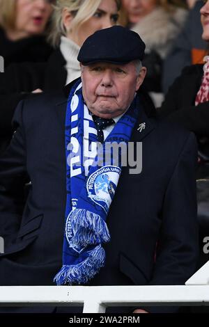 Derby le lundi 1 janvier 2024. Barry Fry, directeur du football de PeterboroughÕs lors du match Sky Bet League 1 entre Derby County et Peterborough au Pride Park, Derby le lundi 1 janvier 2024. (Photo : Jon Hobley | MI News) crédit : MI News & Sport / Alamy Live News Banque D'Images