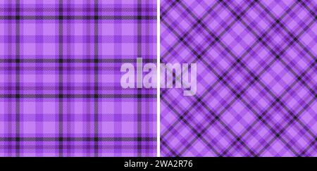 Fond de motif sans couture de carreaux tartan avec un vecteur textile de texture de tissu défini dans des couleurs froides. Illustration de Vecteur