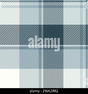 Vérifiez le motif vectoriel du textile de texture à carreaux avec un fond de tissu tartan sans couture dans des couleurs pastel et neige. Illustration de Vecteur