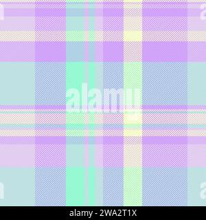 Vector Plaid texture du textile de contrôle de motif avec un tartan de tissu sans couture de fond dans des couleurs violettes et claires. Illustration de Vecteur