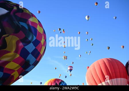 Montgolfières, Balloon Fiesta à Albuquerque, Nouveau Mexique en 2023 Banque D'Images