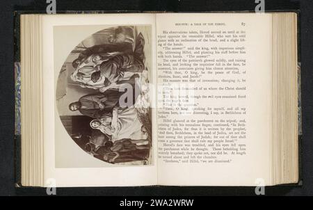 Production photographique d'une peinture, représentant le culte des bergers, anonyme, c. 1883 - dans ou avant 1888 photographie support photographique impression albumen adoration du Christ-enfant par les bergers ; Marie et Joseph présents Banque D'Images