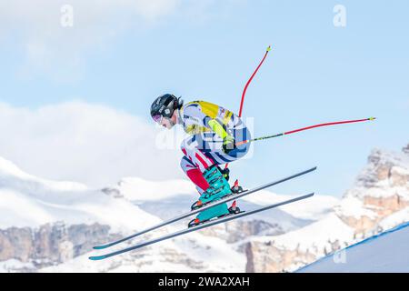 Val Gardena, Italie. 15 décembre 2023 ZABYSTRAN Jan (CZE) participe à la coupe du monde de ski alpin FIS Super-G sur le parcours Saslong. Banque D'Images