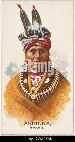 Arkikita, Otoes, de la série American Indian Chiefs (N2) pour Allen & Ginter cigarettes Brands 1963 par Allen & Ginter Banque D'Images