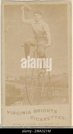 Carte 48, de la série Girl Cyclists (N49) pour Virginia Brights cigarettes 1963 par Allen & Ginter Banque D'Images