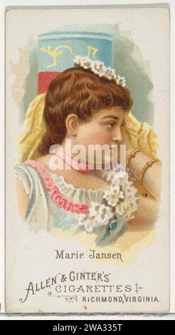 Marie Jansen, de World's Beauties, série 1 (N26) pour Allen & Ginter cigarettes 1963 par Allen & Ginter Banque D'Images