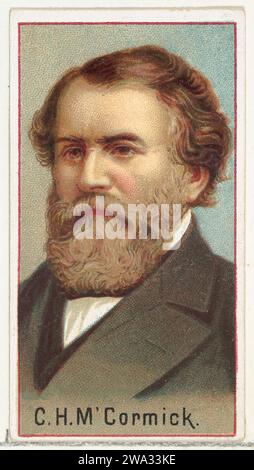 Cyrus Hall McCormick, exemplaire d'imprimeur pour l'album souvenir World's Inventors (A25) pour Allen & Ginter cigarettes 1963 par Allen & Ginter Banque D'Images