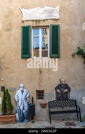 Casa Carducci, la maison où séjourna le poète lauréat du prix Nobel Giosuè Carducci (1835-1907), aujourd'hui musée, Castagneto Carducci, Livourne, Toscane Banque D'Images