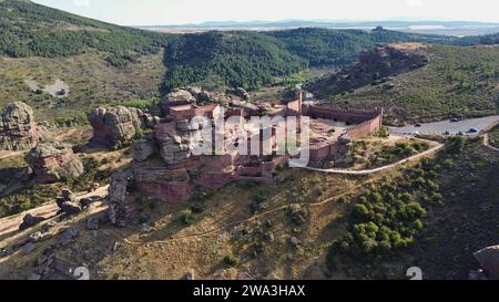 Drone photo château Peracense Espagne Europe Banque D'Images