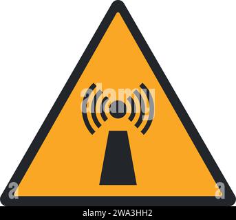 PICTOGRAMME D'AVERTISSEMENT, RAYONNEMENTS NON IONISANTS ISO 7010 - W005 Illustration de Vecteur