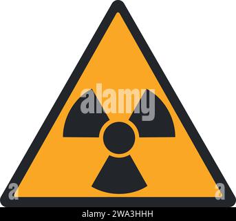 PICTOGRAMME D'AVERTISSEMENT, MATIÈRES RADIOACTIVES OU RAYONNEMENTS IONISANTS ISO 7010 - W003 Illustration de Vecteur