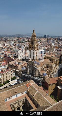 Drone photo Cathédrale de Murcie Espagne Europe Banque D'Images