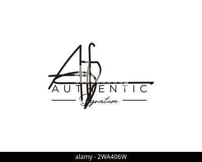 AF Signature logo Template Vector. Illustration de Vecteur