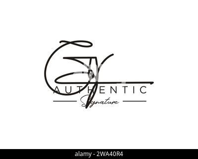 GR Signature logo Template Vector. Illustration de Vecteur