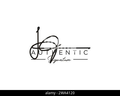 VECTEUR de modèle DE logo DE SIGNATURE JO. Illustration de Vecteur