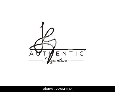 Je Signature logo Template Vector. Illustration de Vecteur