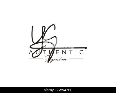 Vecteur de modèle de logo de signature YC. Illustration de Vecteur