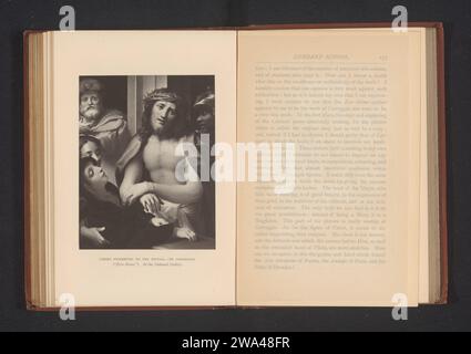 Production photographique à partir d'une estampe à la peinture Ecce Homo de Correggio, anonyme, d'après Correggio, c. 1860 - en 1870 ou avant la photographie support photographique impression carbone Christ seul (également appelé 'Ecce Homo') Banque D'Images